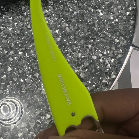 Rectangle Mirror B Acetate Sunglasses neon - Picture 6 of 8